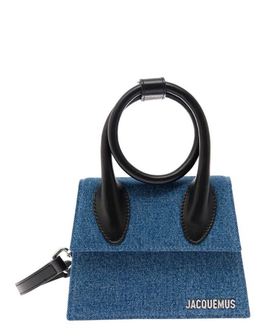 Jacquemus Blue 'Le Chiquito Noeud' And Crossbody Bag With Logo D