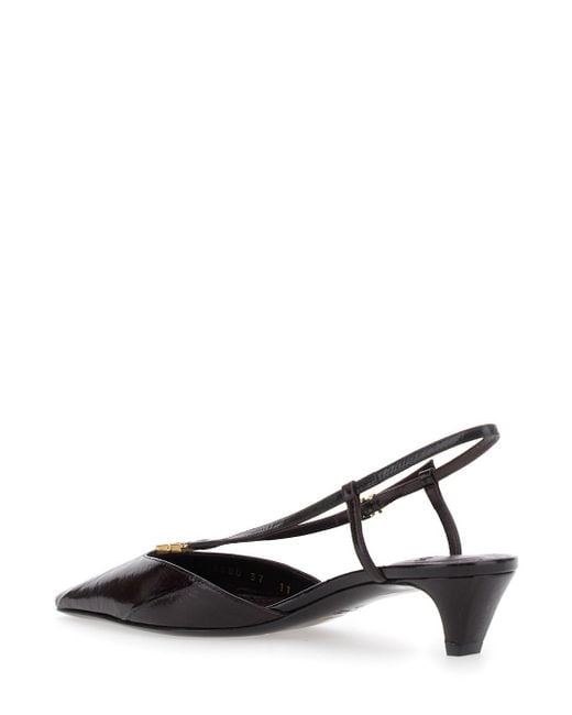 Fendi Brown Pumps With Ff Logo On The Front