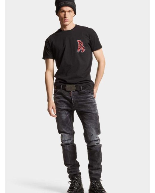 DSquared² Blue 'Cool Guy' Five-Pocket Jeans With Rips for men