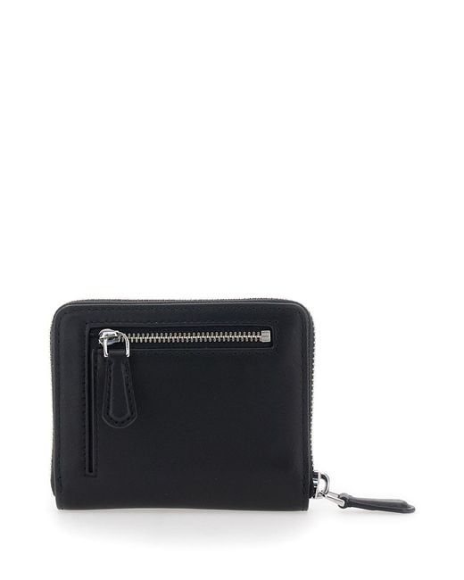 Marc Jacobs Black Wallet Slim Compact Leather