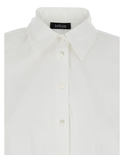 Le Plain White Shirt With Classic Collar And Button Cuffs