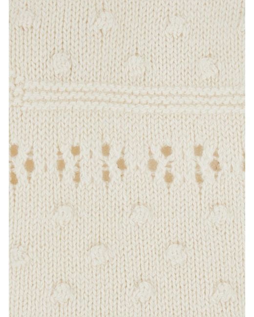 Isabel Marant White Luce-Ga Long Sleeve Cotton Top With Round Neck Wom