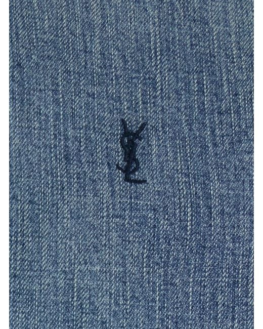 Saint Laurent Blue Cassandre Shirt for men