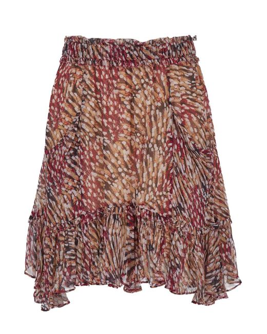 Isabel Marant Red Viscose Skirt