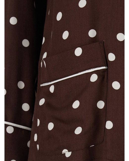 Le Plain Brown Suit With Polka Dot Motif