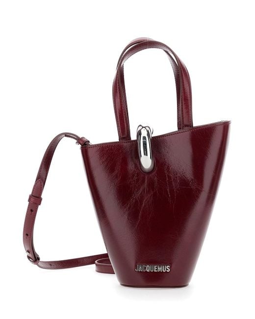 Borsa A Mano 'Le Petit Bambola' Con Dettaglio Con Anello E L di Jacquemus in Red