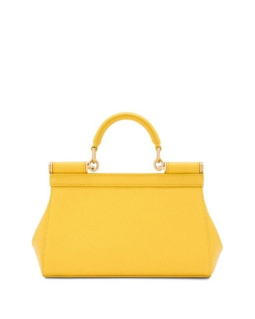 Dolce & Gabbana Yellow Small Sicily Tote Bag for men