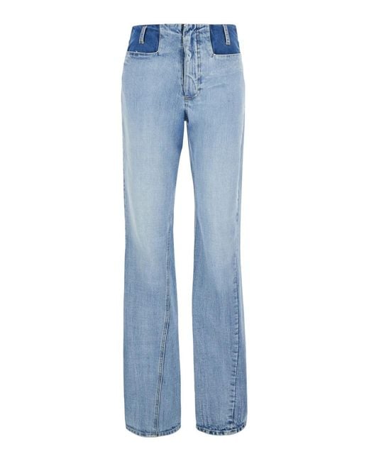 Maison Margiela Blue Pants With Distinctive Details