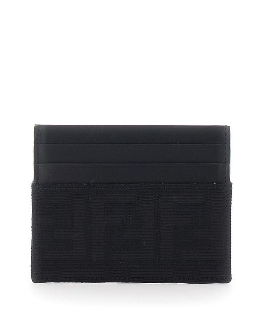 Fendi Black Cardholder With Ff Motif for men