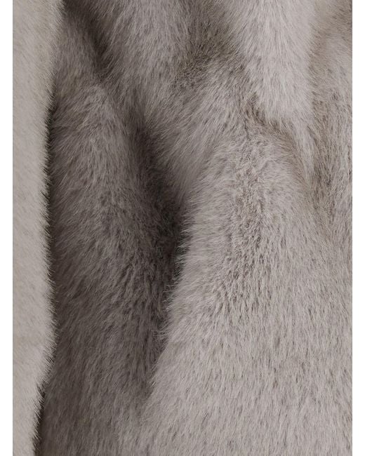 VALENTINI 1972 Gray Ecoleather Hooded Shearling For