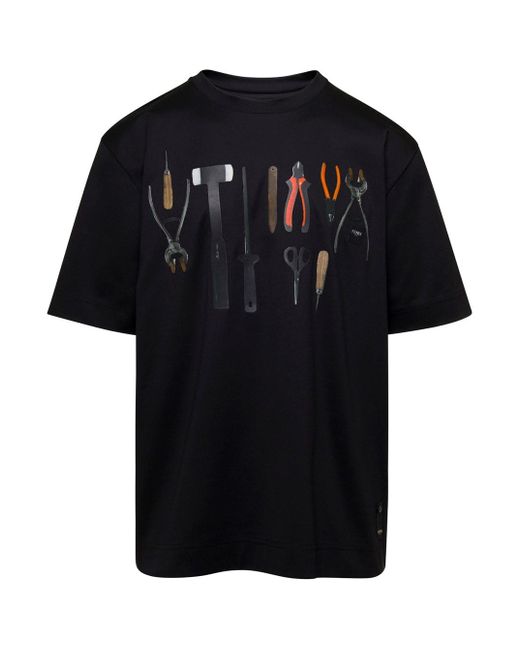 T-Shirt Girocollo di Fendi in Black da Uomo