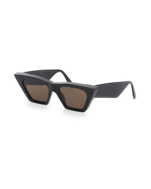 Phoebe Philo Black 'Peak' Glasses With Wide And Angular Temples