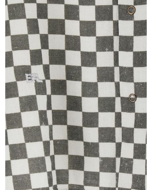 Camicia Da Bowling Con Stampa Check di ERL in White da Uomo