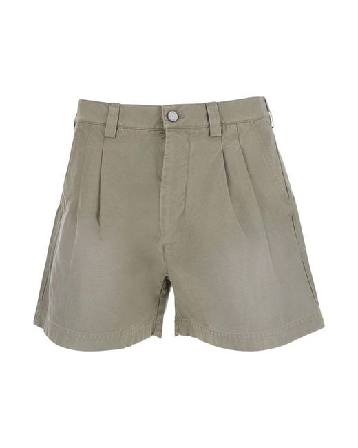ERL Gray Shorts With Front Pleats for men