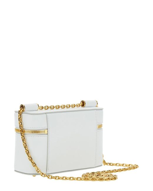 Borsa A Tracolla 'Sicily Cube' Con Placca Logo Sul Fro di Dolce & Gabbana in White