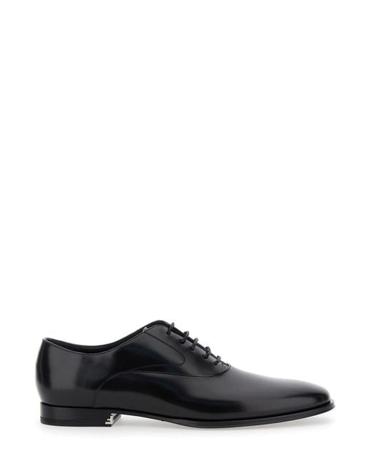 Fendi White Lace-Up Shoes With Almond Toe And Front Laces for men