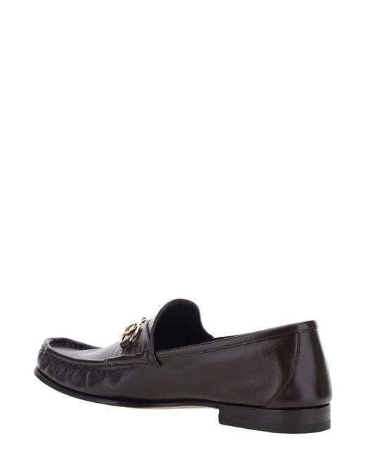 Gucci White 'Lugano' Loafers With Horsebit Plaque On The Front And Low Heel for men