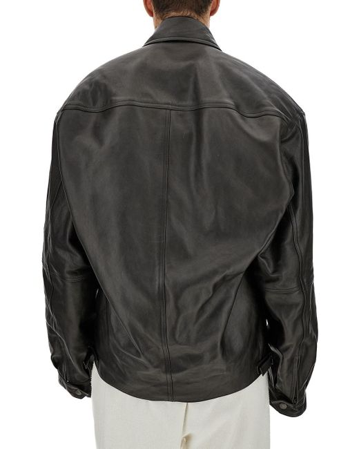 Balenciaga Gray 'Cocoon Kick' Jacket With Classic Collar for men