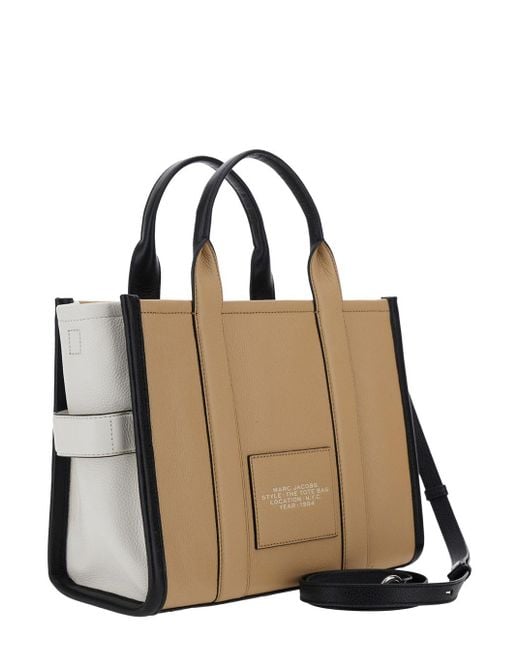 Marc Jacobs Metallic 'The Medium Tote Bag' Handbag With Logo