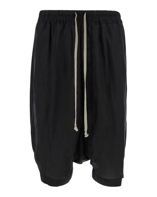 Rick Owens Black Rick'S Pods' Trousers With Low Crotch for men