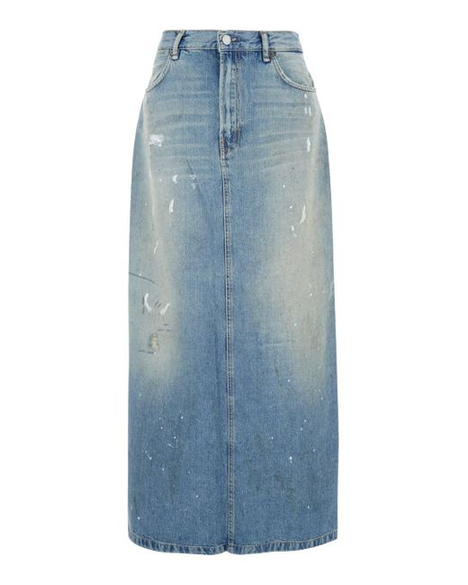 Acne Blue Light Long Skirt