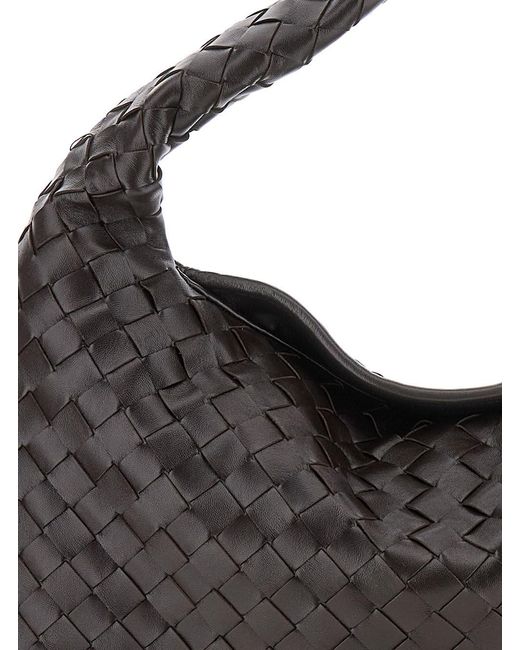 Bottega Veneta Black 'Hop Small' Shoulder Bag With Intreccio Motif