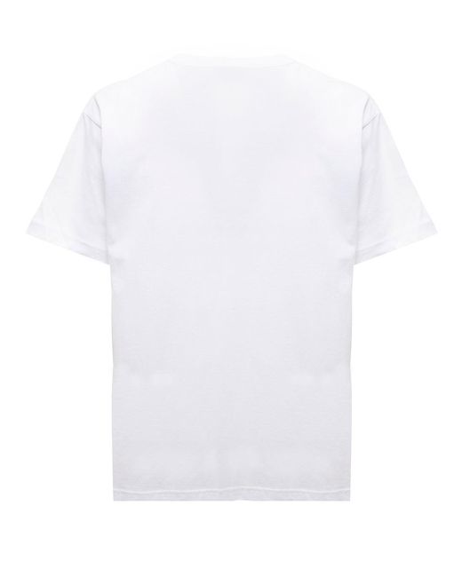 Versace Jeans Couture Thick Rub Cotton T-shirt With Logo Print Man in White  for Men - Save 30% | Lyst