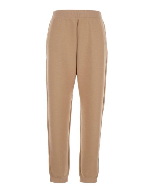 Max Mara Natural 'Violino' Pants With Elastic Waist And Logo Lettering