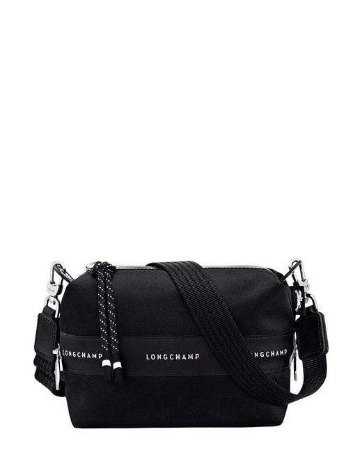 Longchamp Black Crossbody Bag Le Pliage Energy Leather Flap