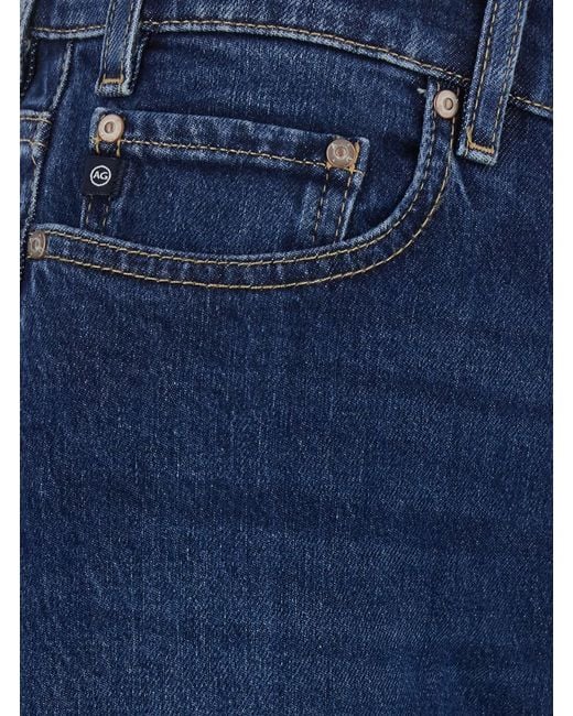 AG Jeans Blue Jeans With Logo Patch On The Back And Wide Leg