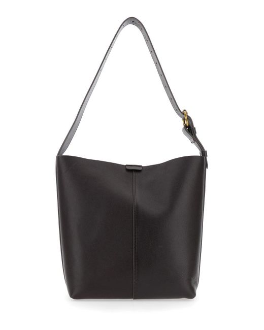Soeur Black 'Saudade' Shoulder Bag With Adjustable Strap And Logo Patc