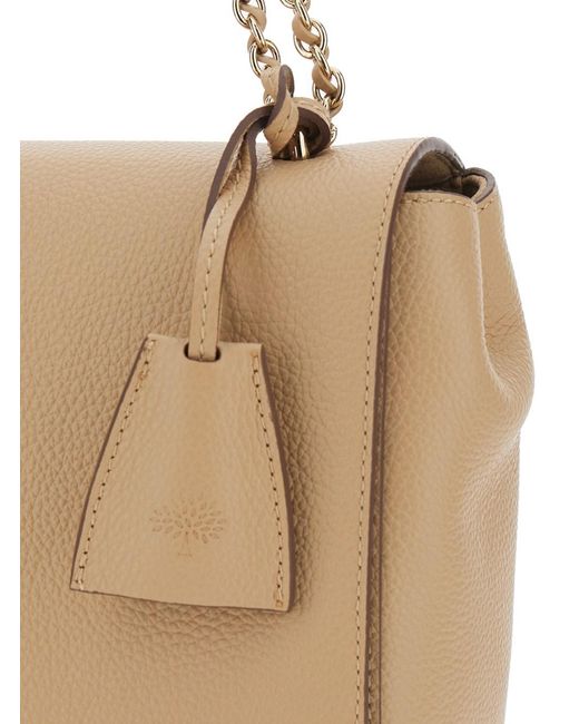 Mulberry Natural Leather Medium Lily Small Class Grain Shoulder Bag Crossbody