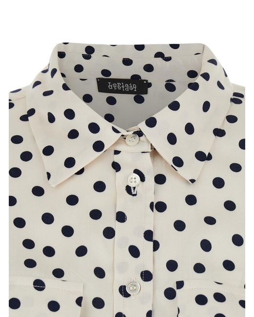 Le Plain White Shirt 'Pois Pocket Shirt'
