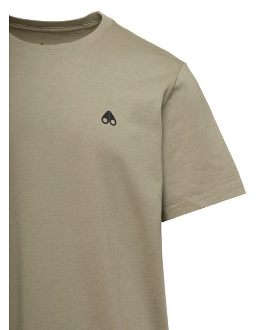 T-Shirt Girocollo di Moose Knuckles in Green da Uomo