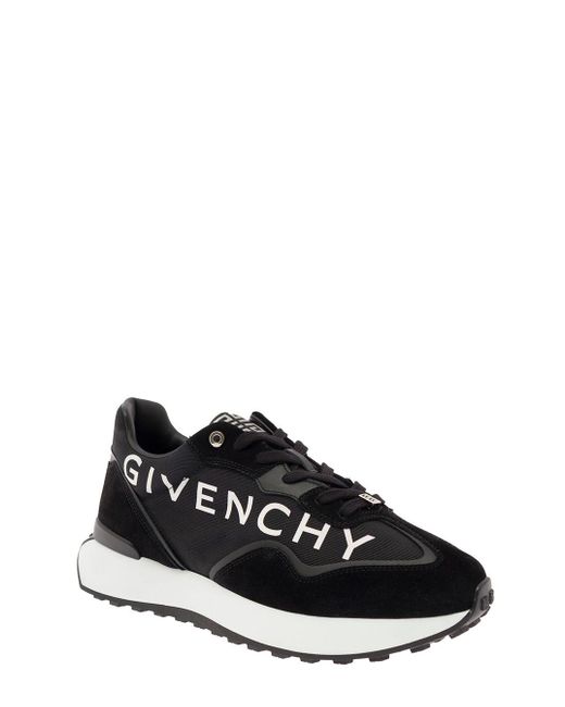 Mens Shoes Trainers Low-top trainers Givenchy Leather Givrunner Black & White Trainers for Men 