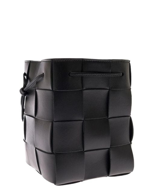 Bottega Woman's Cassette Intreccio Nappa Leather Bucket