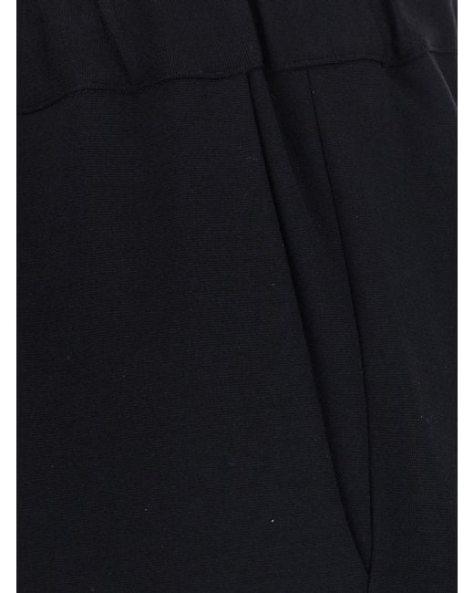 Semicouture Black Buddy Punto Milano Pants With Pockets And Hems For W