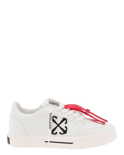 Off-White c/o Virgil Abloh White Off- Low Top Sneakers With Arrow And Tag Detail