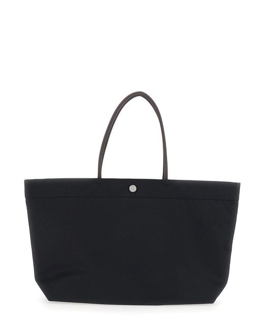 Tory Burch Black Tote Bag Ella Twist Ecoleather