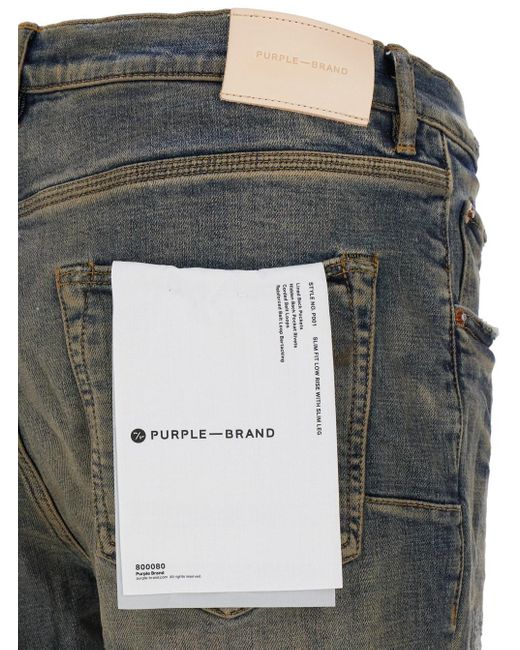 Purple Brand Gray Brand Low Rise Skinny Jeans for men