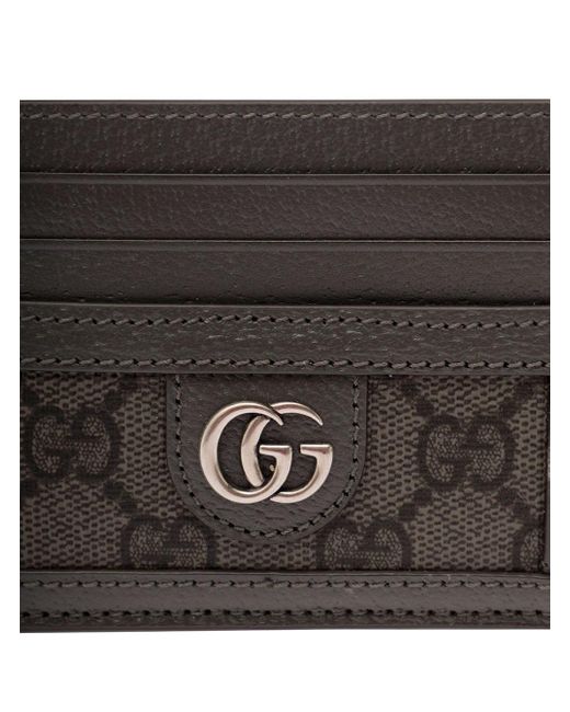 Gucci Gray M.Card Case (866) Gg Supr.Prin for men
