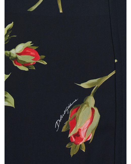 Dolce & Gabbana Red Floral Satin Bustier Mini Dress