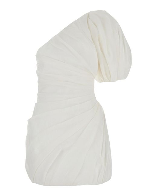 Chloé White Asymmetrical Mini Dress
