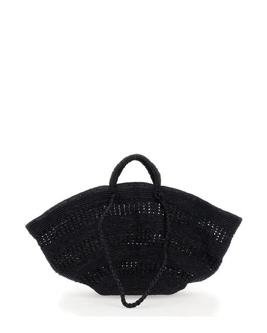 IBELIV Black 'Sol' Handbag With Two Top Handles
