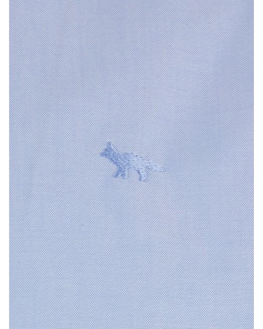 Maison Kitsuné Blue Shirt Profile Fox for men