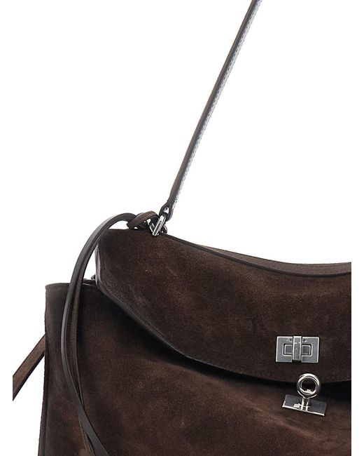 Balenciaga Black 'Rodeo Medium' Shoulder Bag With Removable Shoulder Strap