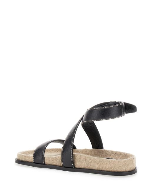 Totême  Black 'The Chunky' Sandals With Straps