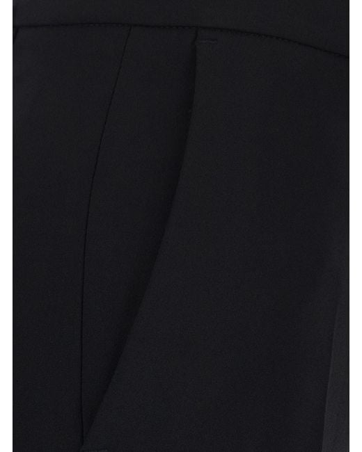 Le Plain Black Pants With Flared Leg