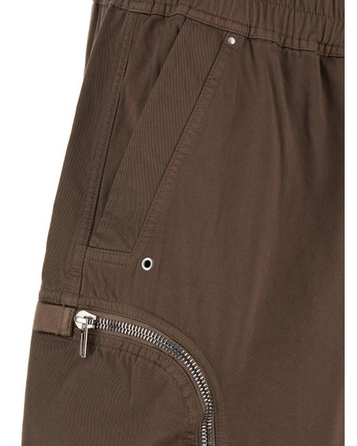 Rick Owens Gray 'Bauhaus' Bermuda Shorts With Zip Pockets for men