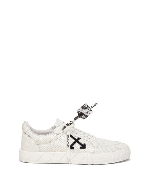 Off-White c/o Virgil Abloh White Low Vulcanized Sneakers In Leather for men